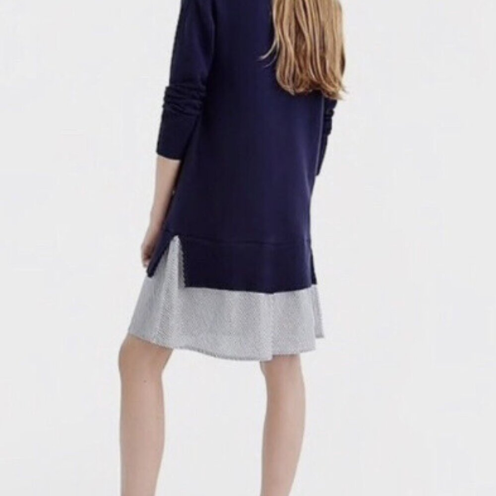 NWT J. Crew Sweater-dress with ruffle hem in navy Size M- PERFECT CONDITION! - Picture 2 of 3
